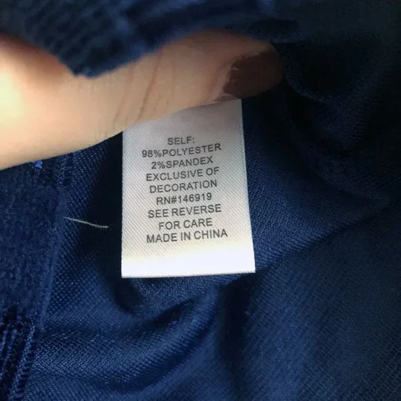 Freshman 1996 Velour Camo Long Sleeve Sweater in Royal Blue | Size Small - Picture 10 of 12